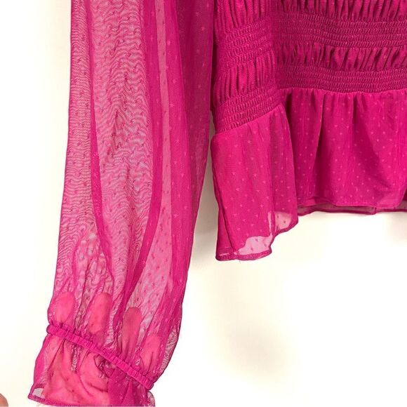 Lauren Conrad jersey pink smocked lace top size 2X - Picture 3 of 8